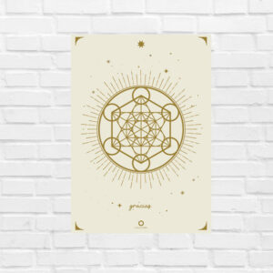 Lámina geometría sagrada Cubo de Metatron.
