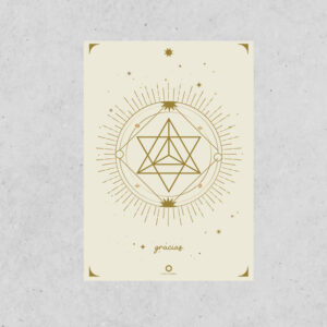 Lámina geometría sagrada Merkaba.